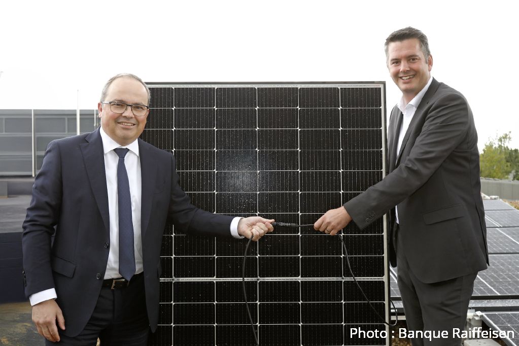  Banque Raiffeisen inaugure le premier projet photovoltaïque 100% made in Luxembourg