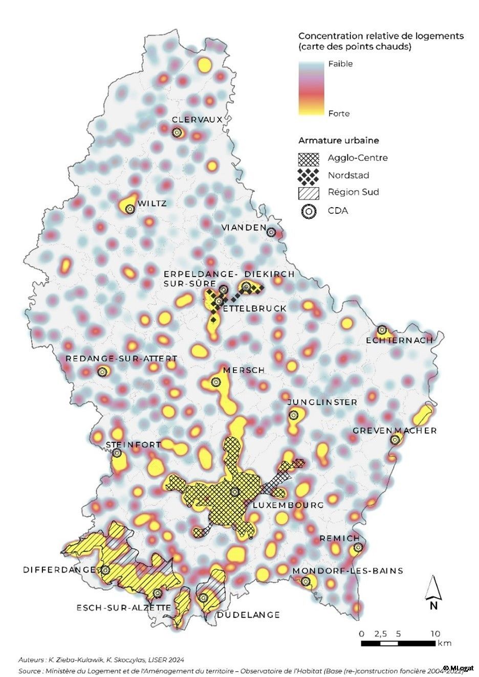 Les tendances longues du développement urbain et résidentiel au Luxembourg (2004-2022)